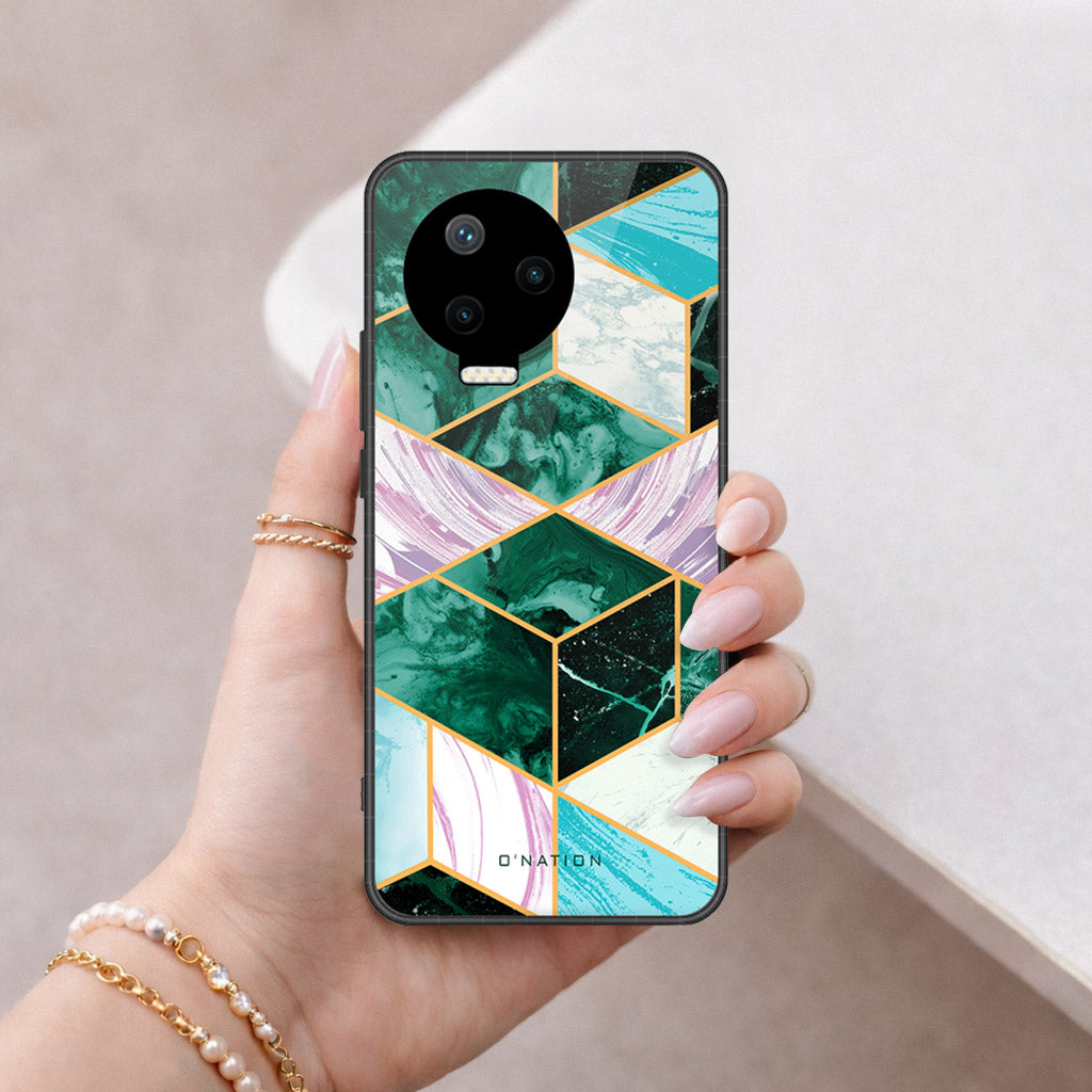 Infinix Note 11 Pro Cover - O'Nation Shades of Marble Series - HQ Ultra Shine Premium Infinity Glass Soft Silicon Borders Case