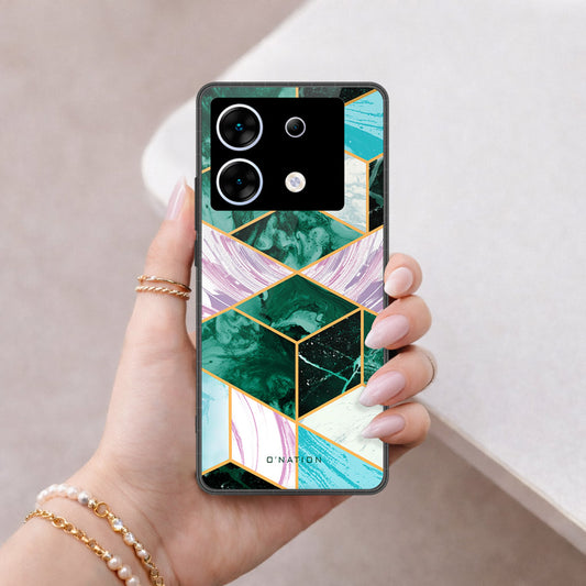 Infinix Zero 30 5G Cover - O'Nation Shades of Marble Series - HQ Ultra Shine Premium Infinity Glass Soft Silicon Borders Case