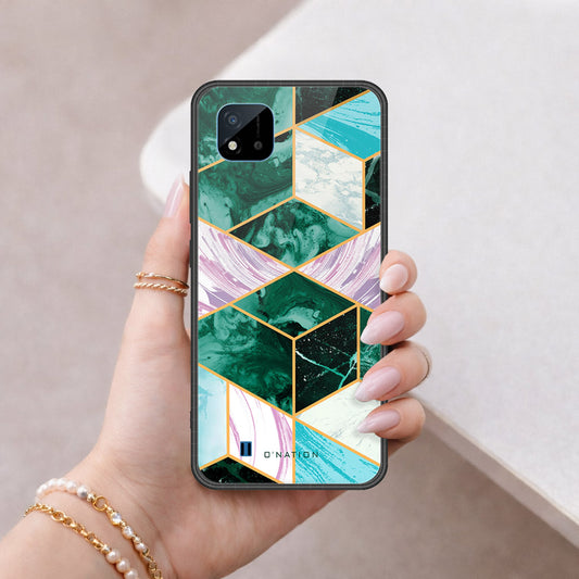Realme C20A Cover - O'Nation Shades of Marble Series - HQ Ultra Shine Premium Infinity Glass Soft Silicon Borders Case