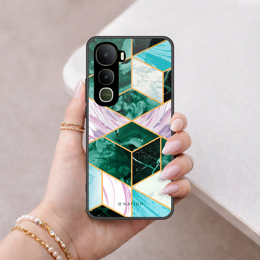 Vivo Y400 Pro Cover - O'Nation Shades of Marble Series - HQ Ultra Shine Premium Infinity Glass Soft Silicon Borders Case