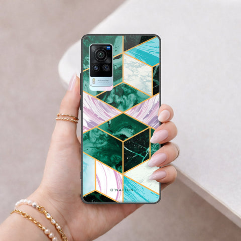 Vivo X60 Pro Cover - O'Nation Shades of Marble Series - HQ Ultra Shine Premium Infinity Glass Soft Silicon Borders Case