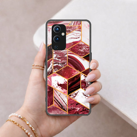 OnePlus 9 Cover - O'Nation Shades of Marble Series - HQ Ultra Shine Premium Infinity Glass Soft Silicon Borders Case