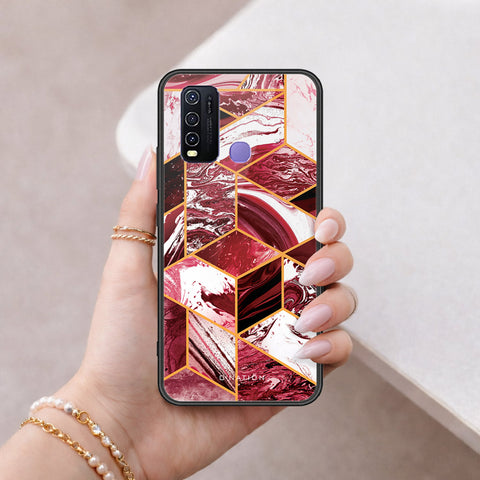 Vivo Y50 Cover - O'Nation Shades of Marble Series - HQ Ultra Shine Premium Infinity Glass Soft Silicon Borders Case