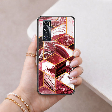 Vivo V20 SE Cover - O'Nation Shades of Marble Series - HQ Ultra Shine Premium Infinity Glass Soft Silicon Borders Case