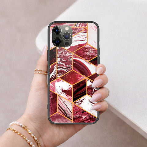 iPhone 12 Pro - O'Nation Shades of Marble Series - HQ Ultra Shine Premium Infinity Glass Soft Silicon Borders Case