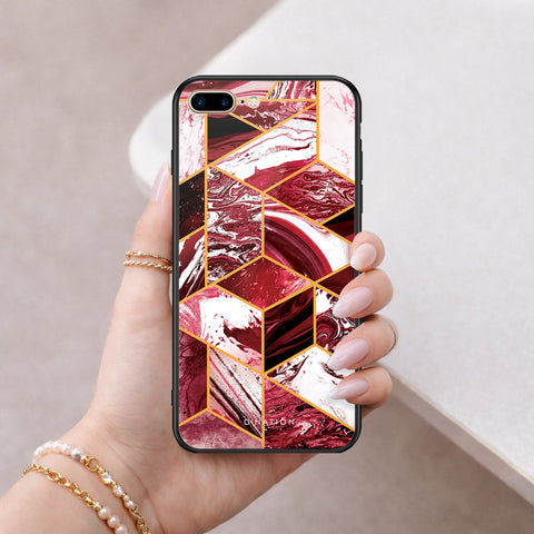iPhone 8 Plus / 7 Plus - O'Nation Shades of Marble Series - HQ Ultra Shine Premium Infinity Glass Soft Silicon Borders Case