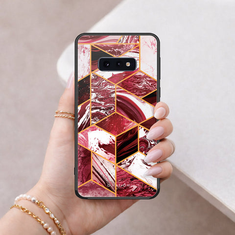 Samsung Galaxy S10e Cover - O'Nation Shades of Marble Series - HQ Ultra Shine Premium Infinity Glass Soft Silicon Borders Case