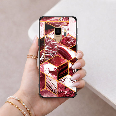 Samsung Galaxy S9 Cover - O'Nation Shades of Marble Series - HQ Ultra Shine Premium Infinity Glass Soft Silicon Borders Case