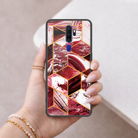 Oppo A9 2020 Cover - O'Nation Shades of Marble Series - HQ Ultra Shine Premium Infinity Glass Soft Silicon Borders Case
