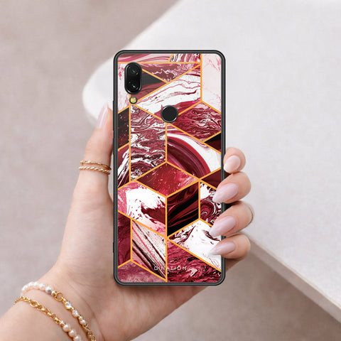 Xiaomi Redmi 7 Cover - O'Nation Shades of Marble Series - HQ Ultra Shine Premium Infinity Glass Soft Silicon Borders Case