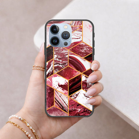 iPhone 13 Pro Cover - O'Nation Shades of Marble Series - HQ Ultra Shine Premium Infinity Glass Soft Silicon Borders Case