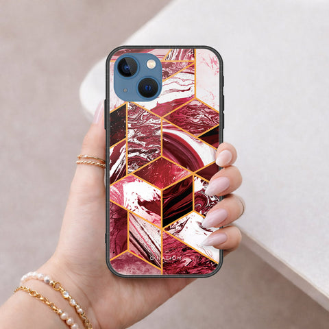 iPhone 13 Cover - O'Nation Shades of Marble Series - HQ Ultra Shine Premium Infinity Glass Soft Silicon Borders Case