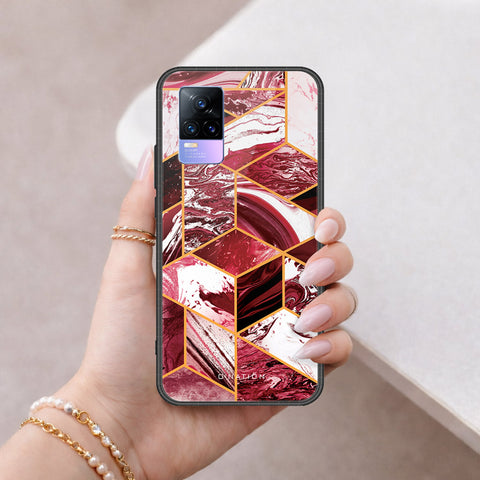 Vivo V21e Cover - O'Nation Shades of Marble Series - HQ Ultra Shine Premium Infinity Glass Soft Silicon Borders Case