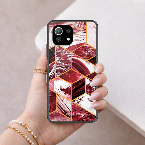 Xiaomi Mi 11 Lite 5G Cover - O'Nation Shades of Marble Series - HQ Ultra Shine Premium Infinity Glass Soft Silicon Borders Case