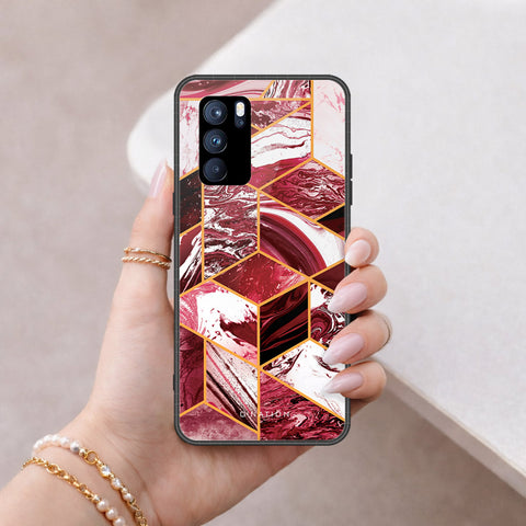 Oppo Reno 6 Pro 5G Cover - O'Nation Shades of Marble Series - HQ Ultra Shine Premium Infinity Glass Soft Silicon Borders Case
