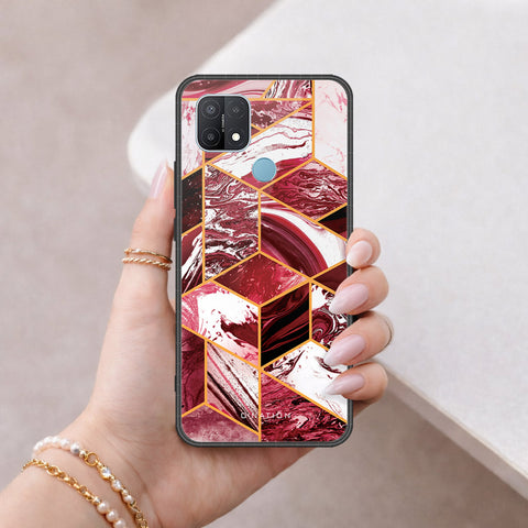 Oppo A35 Cover - O'Nation Shades of Marble Series - HQ Ultra Shine Premium Infinity Glass Soft Silicon Borders Case