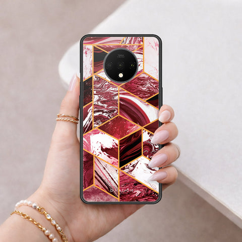 OnePlus 7T Cover - O'Nation Shades of Marble Series - HQ Ultra Shine Premium Infinity Glass Soft Silicon Borders Case