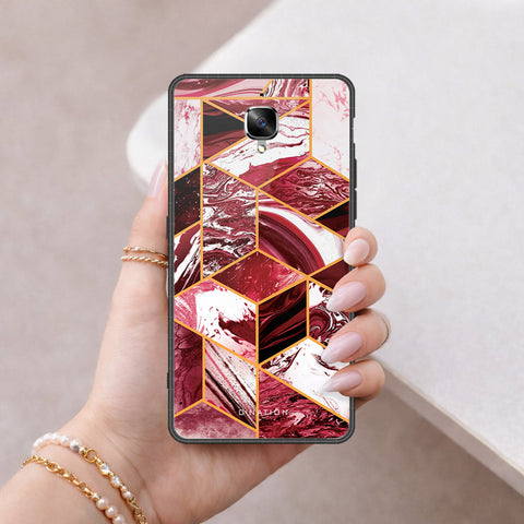 OnePlus 3 Cover - O'Nation Shades of Marble Series - HQ Ultra Shine Premium Infinity Glass Soft Silicon Borders Case