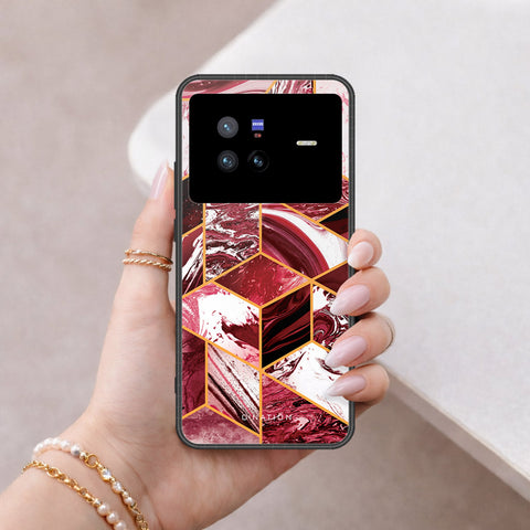 Vivo X80 Cover - O'Nation Shades of Marble Series - HQ Ultra Shine Premium Infinity Glass Soft Silicon Borders Case