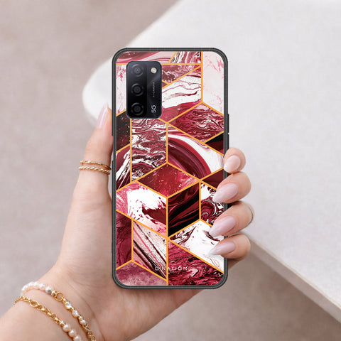 Oppo A55s Cover - O'Nation Shades of Marble Series - HQ Ultra Shine Premium Infinity Glass Soft Silicon Borders Case