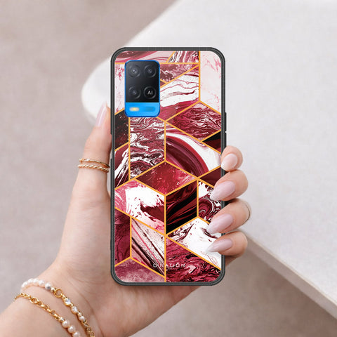 Oppo A54 4G Cover - O'Nation Shades of Marble Series - HQ Ultra Shine Premium Infinity Glass Soft Silicon Borders Case
