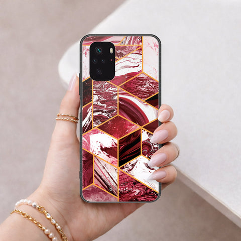Xiaomi Redmi Note 10s Cover - O'Nation Shades of Marble Series - HQ Ultra Shine Premium Infinity Glass Soft Silicon Borders Case