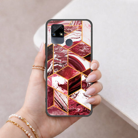 Realme Narzo 20 Cover - O'Nation Shades of Marble Series - HQ Ultra Shine Premium Infinity Glass Soft Silicon Borders Case