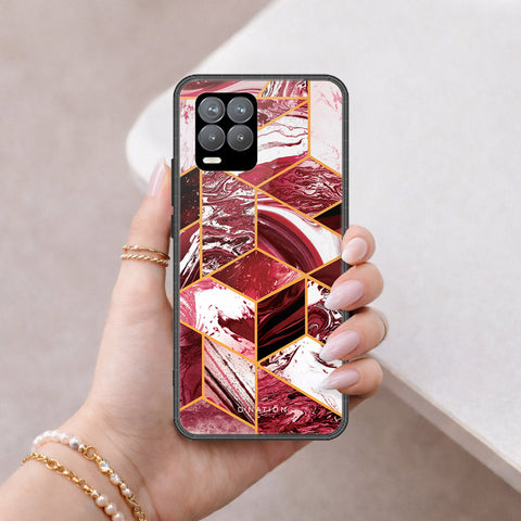 Realme 8 Cover - O'Nation Shades of Marble Series - HQ Ultra Shine Premium Infinity Glass Soft Silicon Borders Case