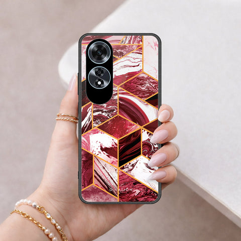 Oppo A60 Cover - O'Nation Shades of Marble Series - HQ Ultra Shine Premium Infinity Glass Soft Silicon Borders Case