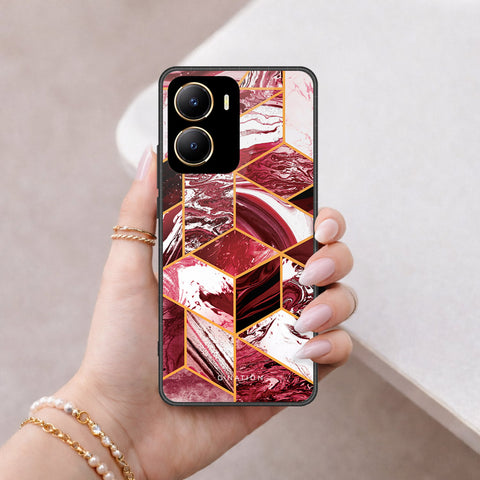 Vivo Y16 Cover - O'Nation Shades of Marble Series - HQ Ultra Shine Premium Infinity Glass Soft Silicon Borders Case
