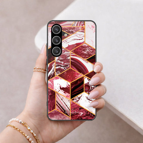 Samsung Galaxy S24 Cover - O'Nation Shades of Marble Series - HQ Ultra Shine Premium Infinity Glass Soft Silicon Borders Case