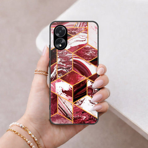 Oppo A18 Cover - O'Nation Shades of Marble Series - HQ Ultra Shine Premium Infinity Glass Soft Silicon Borders Case