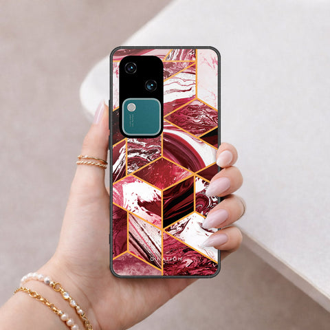 Vivo S18 Cover - O'Nation Shades of Marble Series - HQ Ultra Shine Premium Infinity Glass Soft Silicon Borders Case