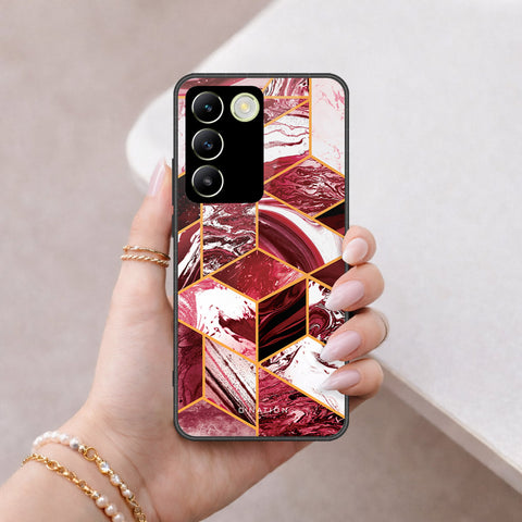 Vivo Y100 4G Cover - O'Nation Shades of Marble Series - HQ Ultra Shine Premium Infinity Glass Soft Silicon Borders Case