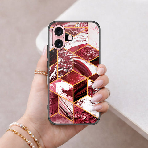 iPhone 16 - O'Nation Shades of Marble Series - HQ Ultra Shine Premium Infinity Glass Soft Silicon Borders Case