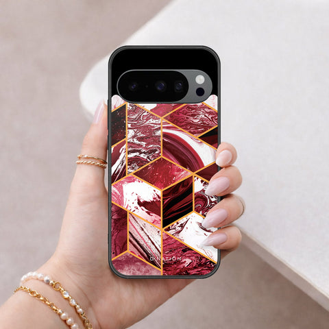 Google Pixel 9 Pro XL Cover - O'Nation Shades of Marble Series - HQ Ultra Shine Premium Infinity Glass Soft Silicon Borders Case