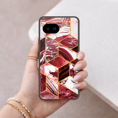 Google Pixel 9a Cover - O'Nation Shades of Marble Series - HQ Ultra Shine Premium Infinity Glass Soft Silicon Borders Case