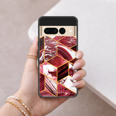 Google Pixel 7 Pro Cover - O'Nation Shades of Marble Series - HQ Ultra Shine Premium Infinity Glass Soft Silicon Borders Case