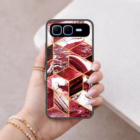 Infinix Smart 10 Plus Cover - O'Nation Shades of Marble Series - HQ Ultra Shine Premium Infinity Glass Soft Silicon Borders Case