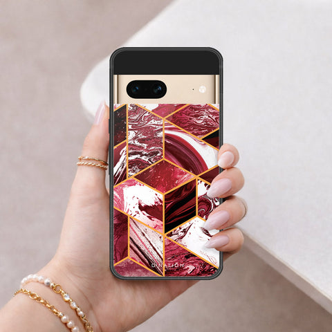 Google Pixel 7 Cover - O'Nation Shades of Marble Series - HQ Ultra Shine Premium Infinity Glass Soft Silicon Borders Case