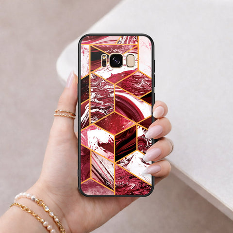 Samsung Galaxy S8 Plus Cover - O'Nation Shades of Marble Series - HQ Ultra Shine Premium Infinity Glass Soft Silicon Borders Case