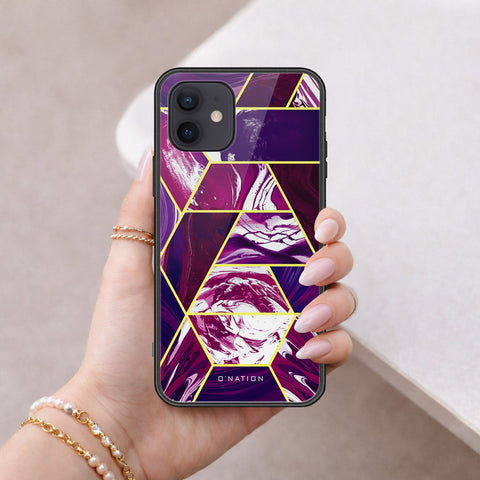 iPhone 12 - O'Nation Shades of Marble Series - HQ Ultra Shine Premium Infinity Glass Soft Silicon Borders Case