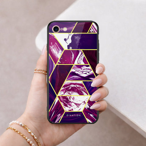 iPhone 8 / 7 - O'Nation Shades of Marble Series - HQ Ultra Shine Premium Infinity Glass Soft Silicon Borders Case