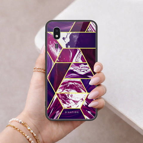 Samsung Galaxy A2 Core Cover - O'Nation Shades of Marble Series - HQ Ultra Shine Premium Infinity Glass Soft Silicon Borders Case
