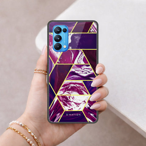Oppo Reno 5 Pro 5G Cover - O'Nation Shades of Marble Series - HQ Ultra Shine Premium Infinity Glass Soft Silicon Borders Case
