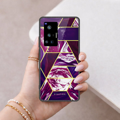Vivo X70 Pro Cover - O'Nation Shades of Marble Series - HQ Ultra Shine Premium Infinity Glass Soft Silicon Borders Case