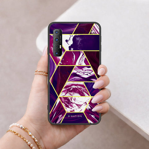 Oppo Reno 3 Pro Cover - O'Nation Shades of Marble Series - HQ Ultra Shine Premium Infinity Glass Soft Silicon Borders Case