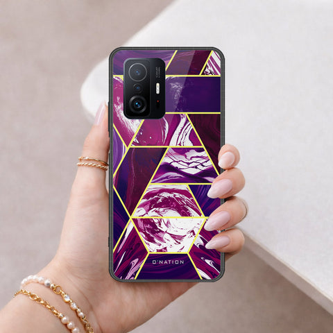 Xiaomi 11T Cover - O'Nation Shades of Marble Series - HQ Ultra Shine Premium Infinity Glass Soft Silicon Borders Case