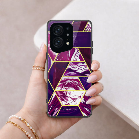 Oppo Find X5 Pro Cover - O'Nation Shades of Marble Series - HQ Ultra Shine Premium Infinity Glass Soft Silicon Borders Case