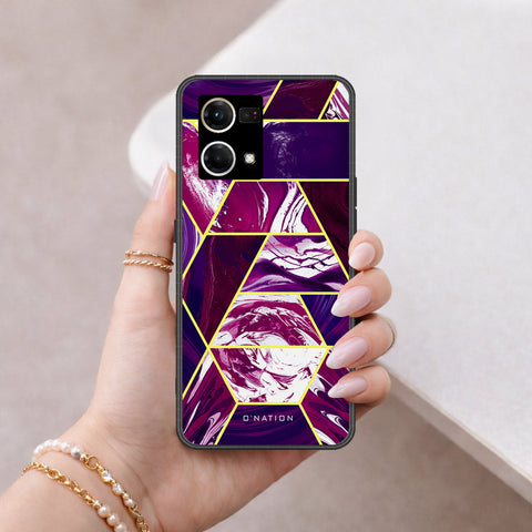 Oppo F21 Pro 4G Cover - O'Nation Shades of Marble Series - HQ Ultra Shine Premium Infinity Glass Soft Silicon Borders Case